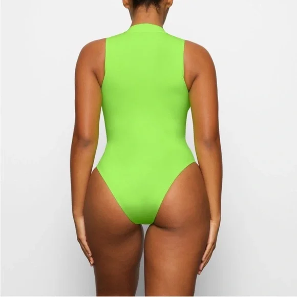 SKIMS Neon Green One Piece Swimsuit - Picture 2 of 14